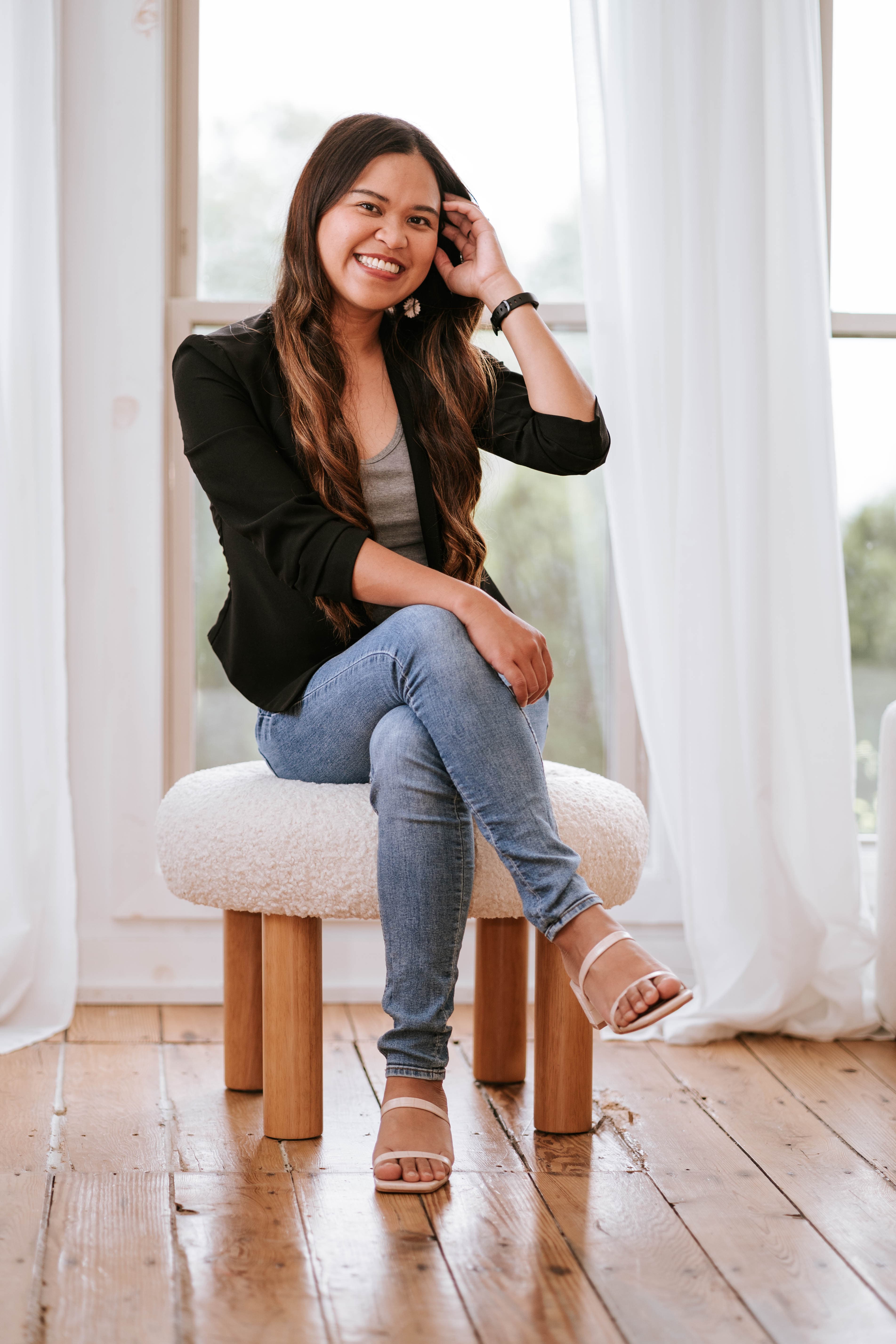 Kristy Yoder seated by a bright window